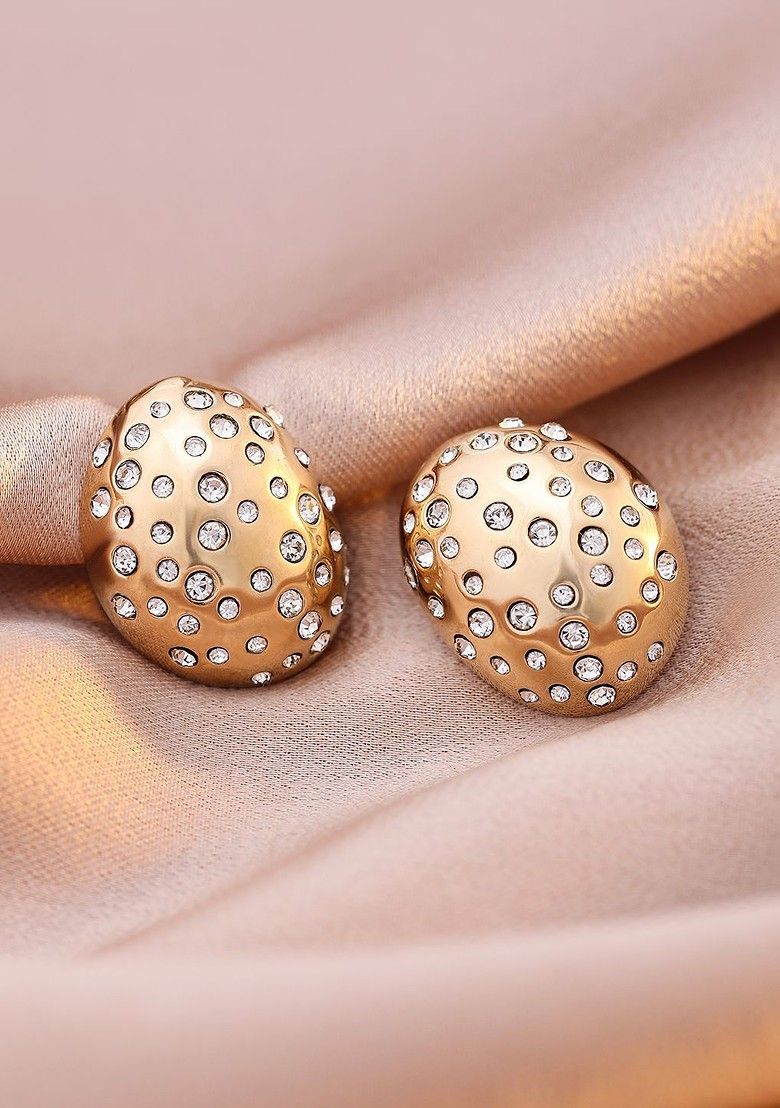 Stud Earrings with Crystals