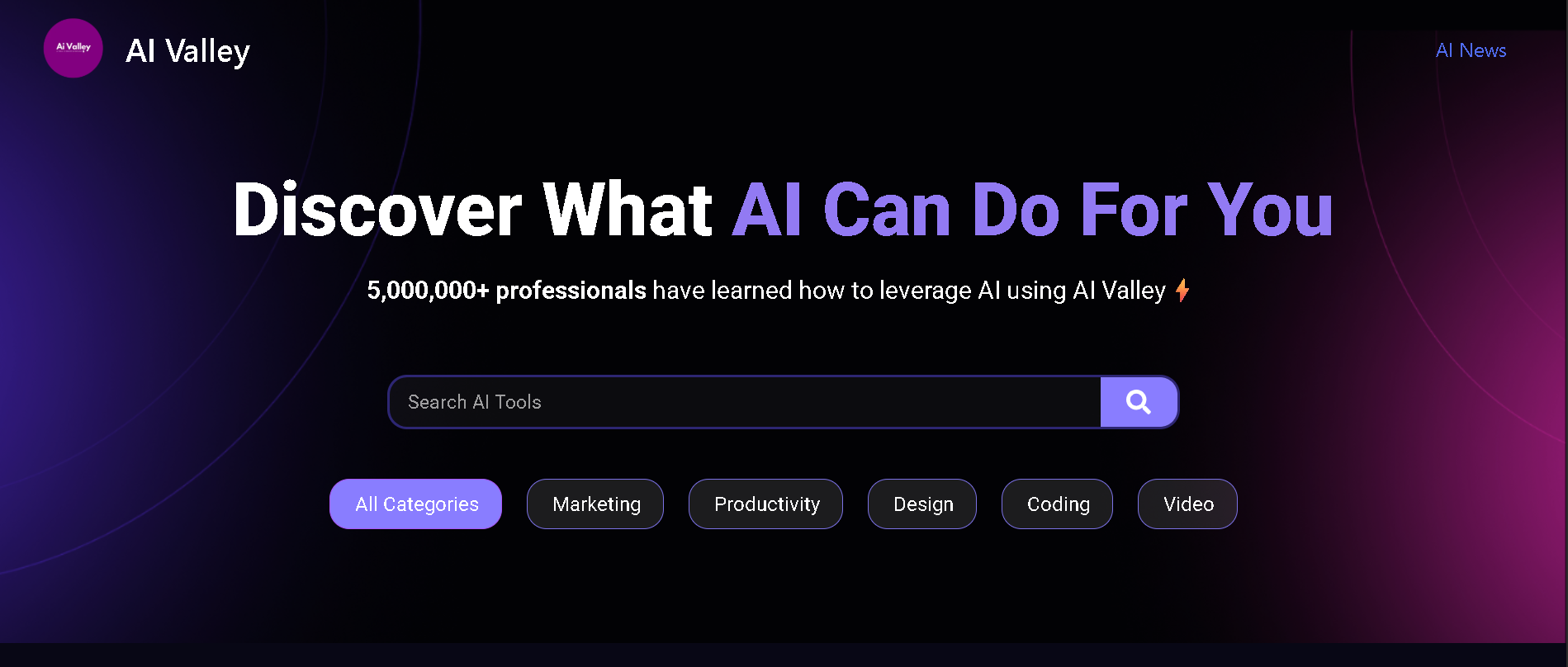 AI Valley website