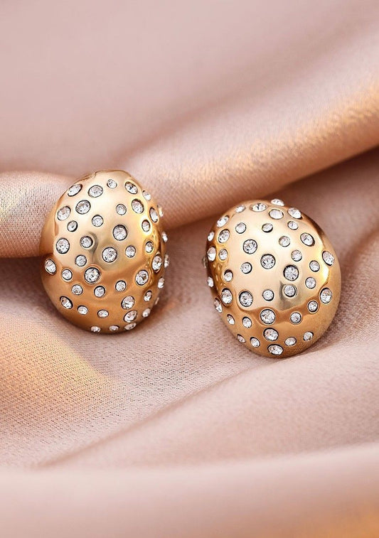 Stud Earrings with Crystals