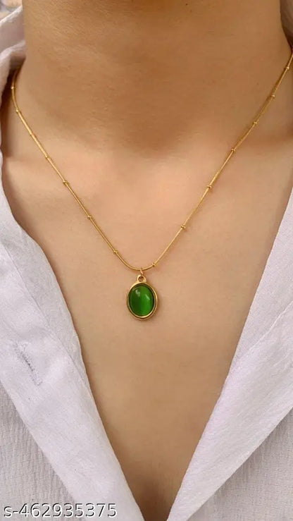 Green Stone Necklace