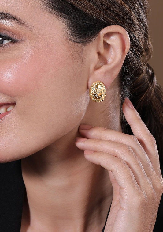 Stud Earrings with Crystals