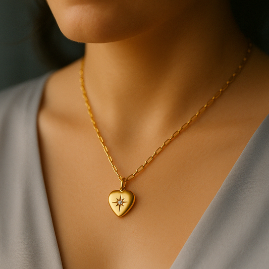 Star Heart Pendant Necklace