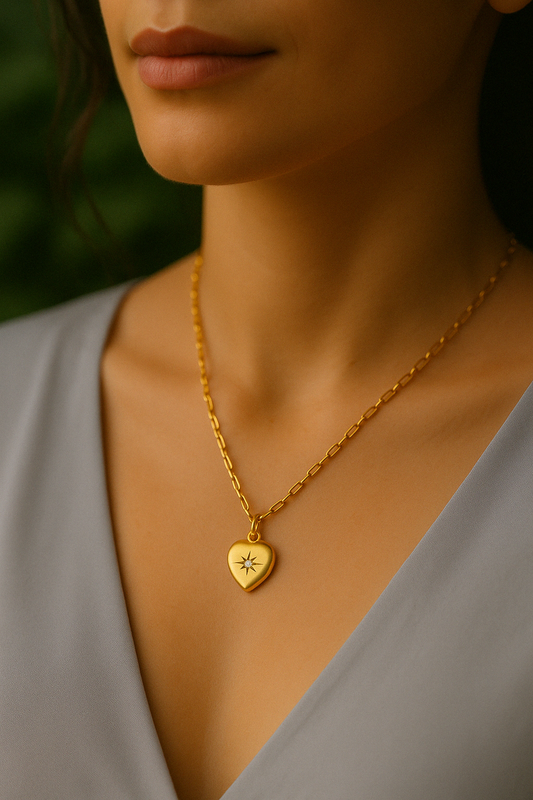 Star Heart Pendant Necklace